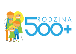 logo programu 500 plus z ilustracją czteroosobowej rodziny