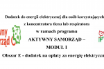 Dofinansowanie dla osób korzystających z koncentratora tlenu i respiratora